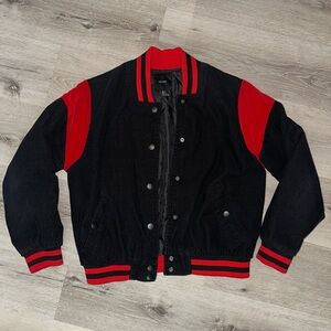 Forever 21 Black Jacket with Red Accents